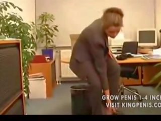 Pantyhose chick fucked in the office,