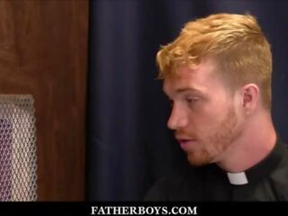 Twink catholic guy ryland kingsley fucked by redhead priest dacotah red during confession