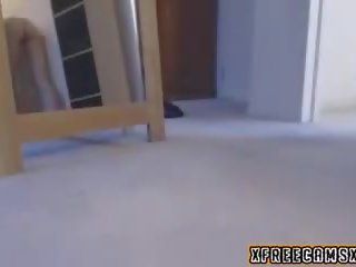 Amateur blonde fingering in front of webcam