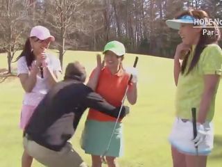 Erika hiramatsu aizņem divi clubs pēc golfs -uncensored jav-