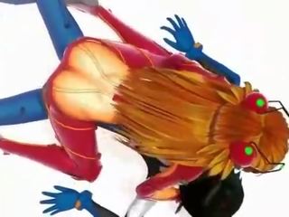 Fiery redheaded anime mažutė jojimas