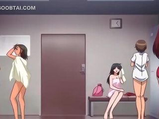 Groot titted anime seks bom sprongen piemel op de vloer