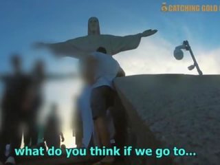 Eccezionale adulti film con un brasiliano streetwalker raccolto su da cristo il redeemer in rio de janeiro