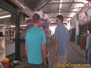 Twink Public Homosexual Fucking On The Flea Market 2 By Outincrowd